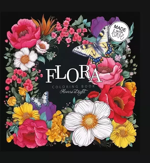 Kolorowanka usztywniana flora kwiaty