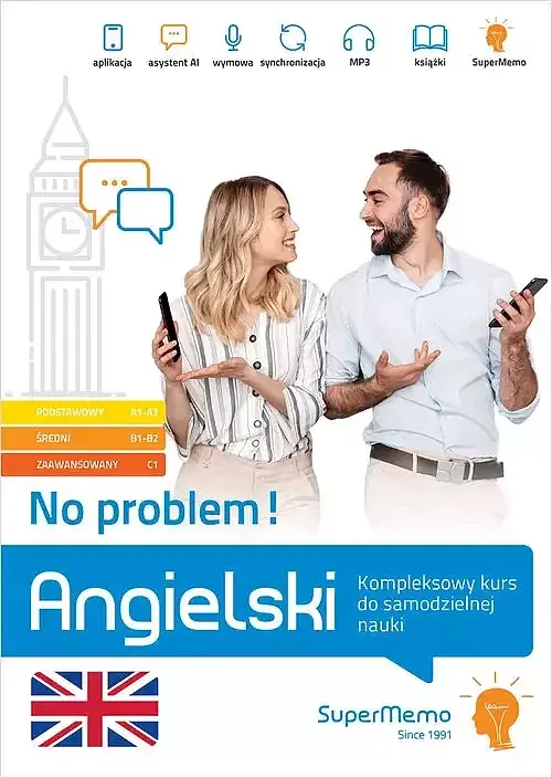 Angielski No problem Kompleksowy kurs do samodzielnej nauki (poziom A1-C1)
