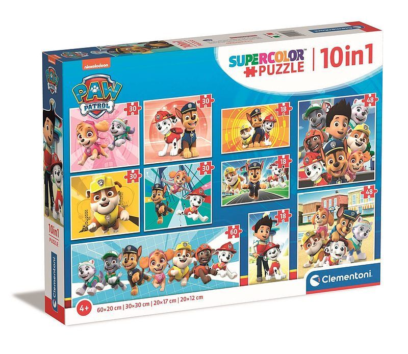 Puzzle 10w1 super kolor paw patrol 20270
