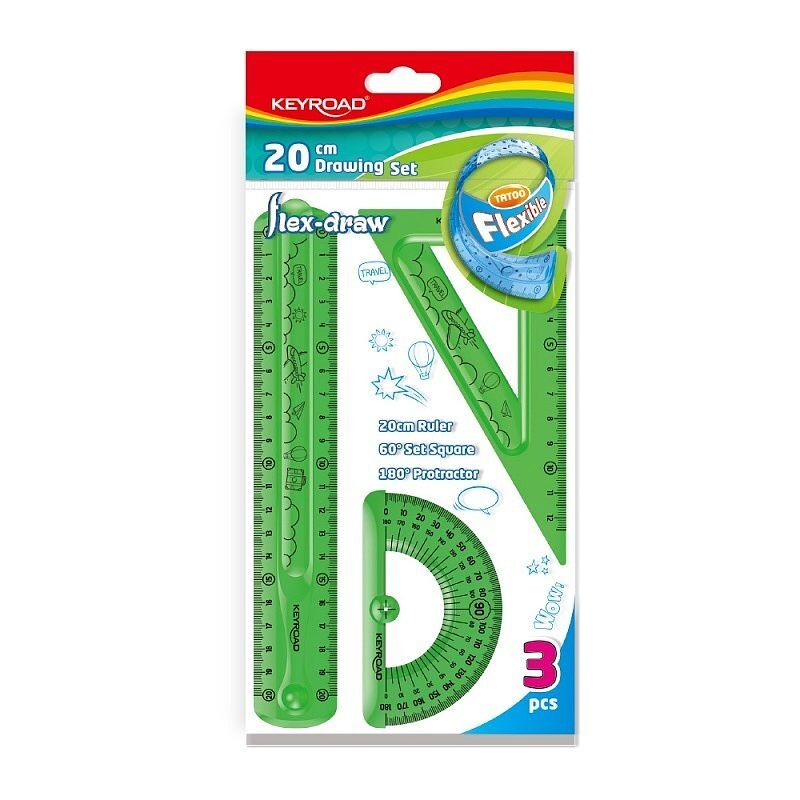 Zestaw geometryczny keyroad flex-draw z grafiką mix kolorów