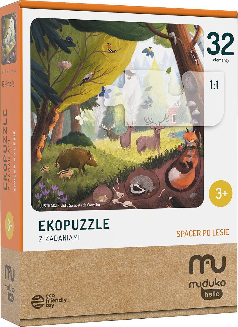 Ekopuzzle spacer po lesie 32 elementy