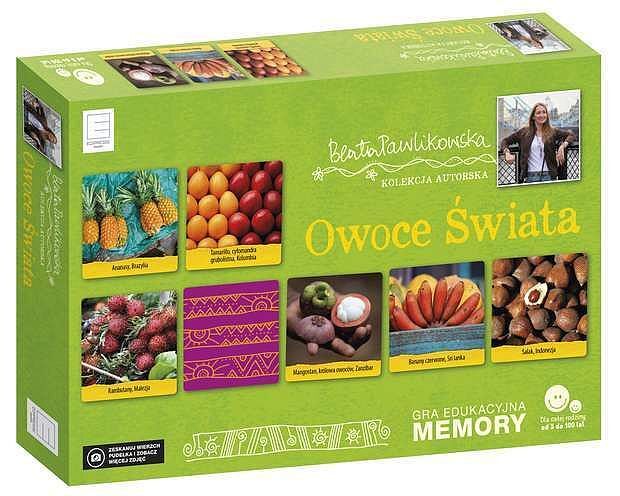 Gra memory. Owoce świata. Kolekcja Beaty Pawlikowskiej
