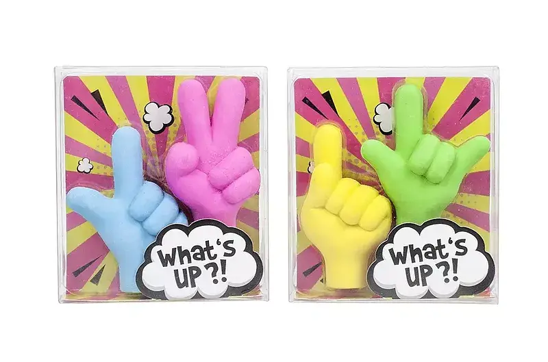 Gumka do ścierania talking hands 1 szt. Mix