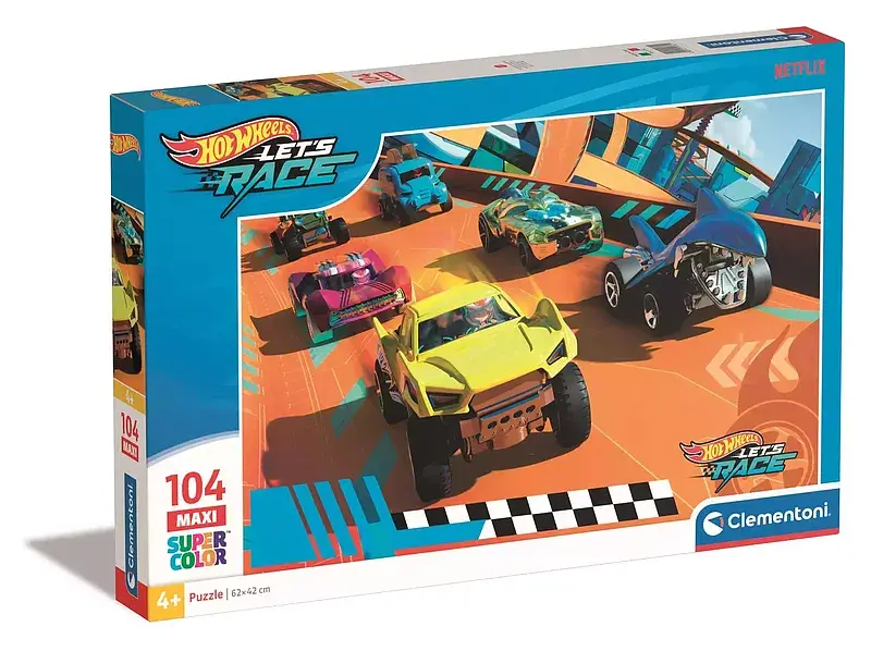 Puzzle 104 maxi super kolor hot wheels 25762