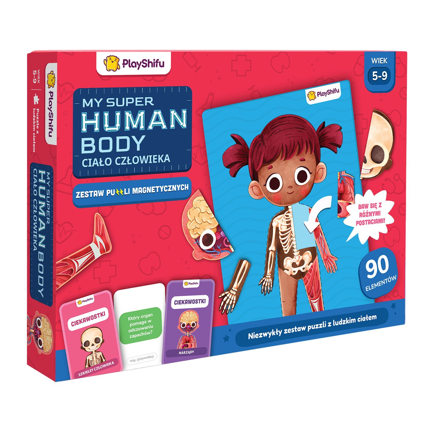 Zestaw Puzzli magnetycznych My Super Human Body Ciało człowieka PlayShifu