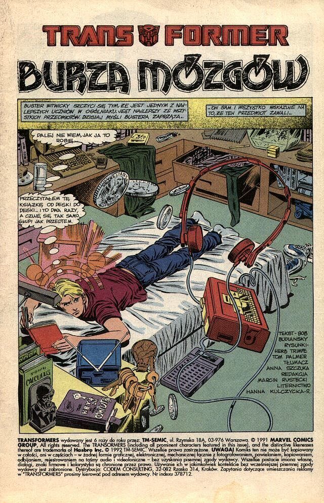 Transformers - 6 - (3/1992) Burza mózgów / Czas Prime'a