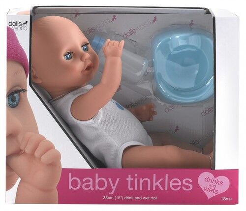 Lalka bobas 38 cm Baby tinkles biała