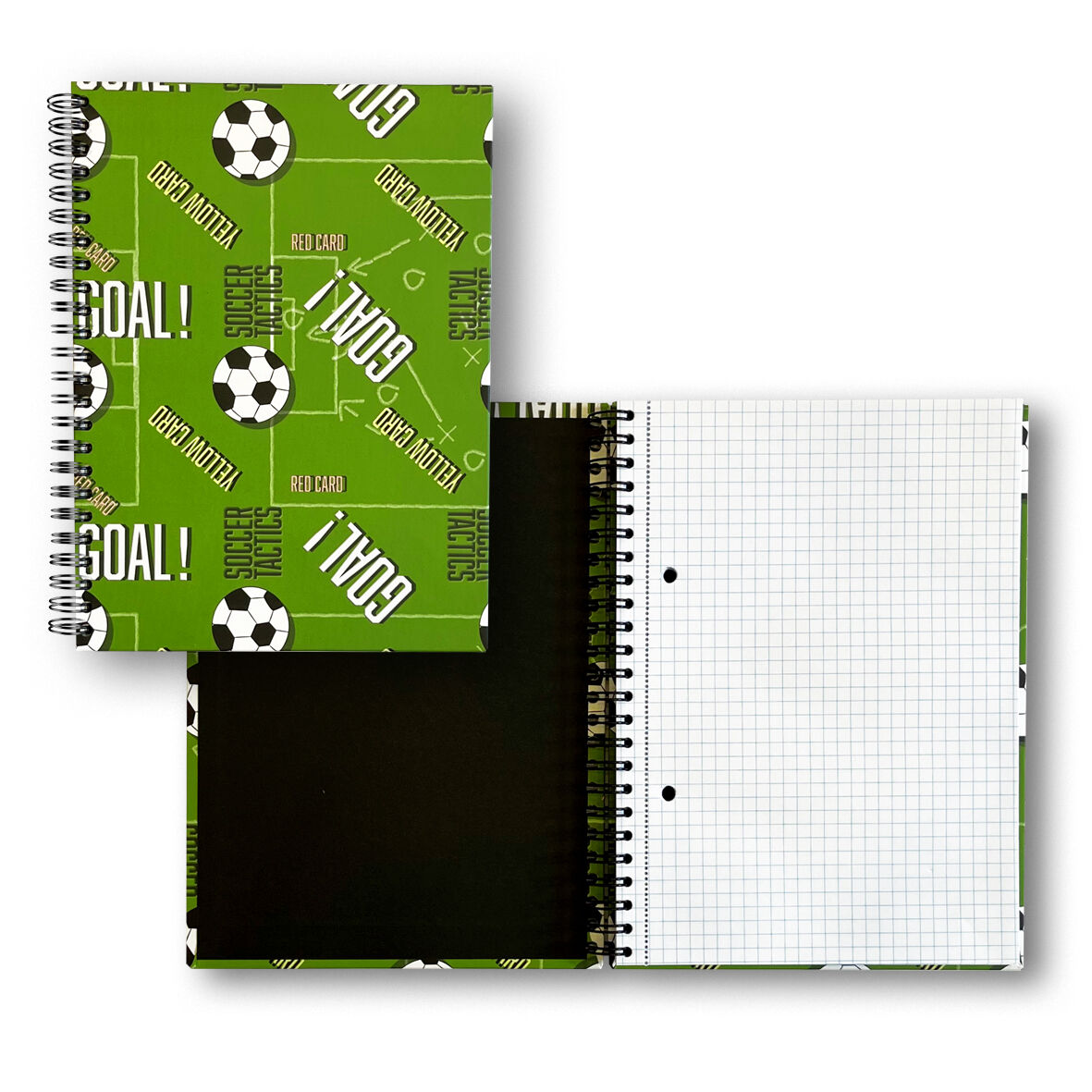BRULION A5 80K.KRATKA W TWARDEJ OPRAWIE SPIRALA T 0128 GOAL !  FOLIA MAT NIERYSUJĄCA