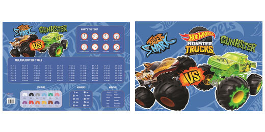 Podkładka na biurko dwustronna Hot Wheels 55x38 cm