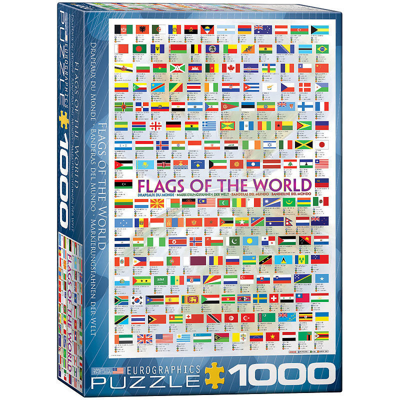 Puzzle 1000 flagi świata 6000-0128