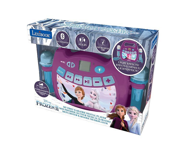 Głośnik bluetooth frozen z dwoma mikrofonami, efektami świetlnymi oraz akumulatorem w zestawie mp320fzz