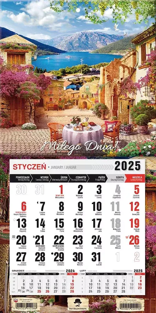 Kalendarz 2025 jednodzielny mini z magnesem romantico ktj2m- v. 26