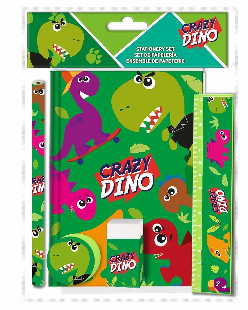 Zestaw piśmienniczy crazy dino 5 elementów kl10851