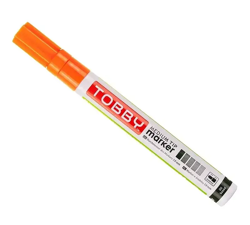 Marker olejowy tobby jasno-pomarańczowy uv 1szt