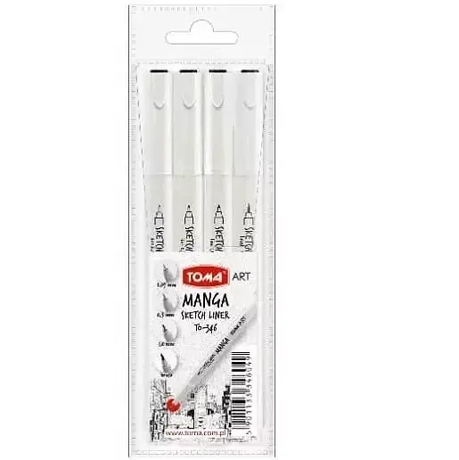 Cienkopis manga sketch liner 4 kolory
