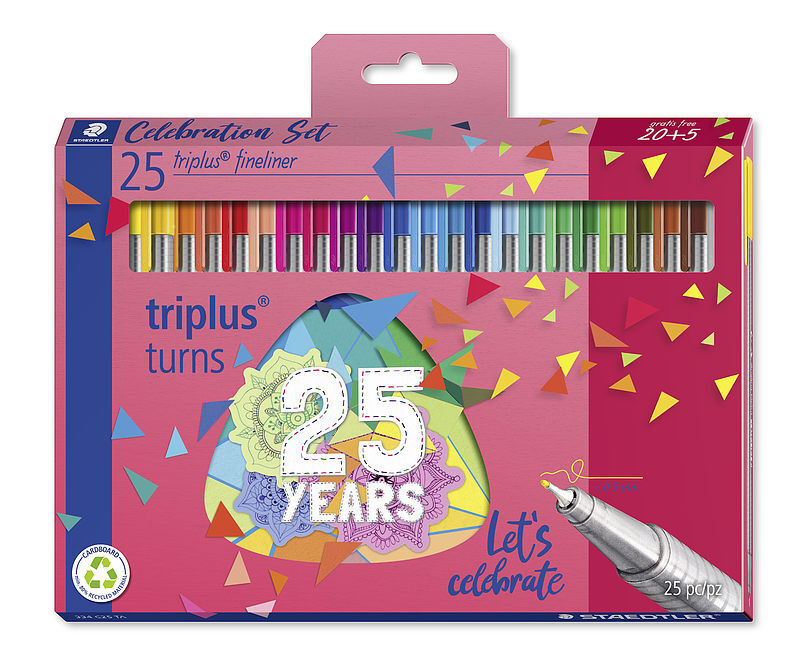 Cienkopis triplus, 0,3 mm, 25 kol. (20+5 gratis) w opak. , staedtler