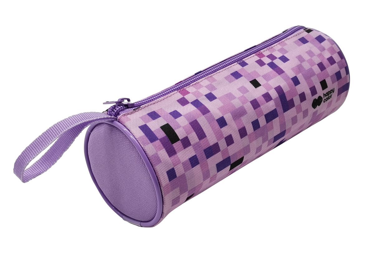 Piórnik tuba z zamkiem PIXI violet Happy Color