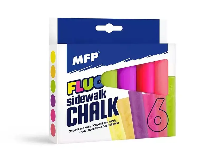 Kreda chodnikowa fluo 6 szt. Mix kolorów 6320142