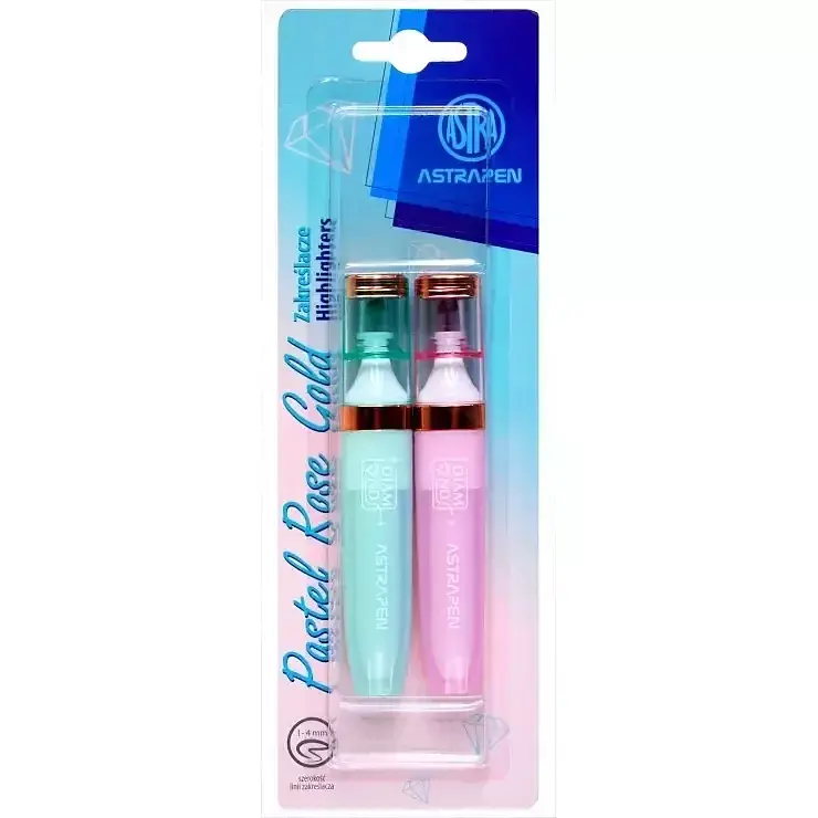 Zakreślacze pastelowe Astrapen Rose Gold - 2 szt.