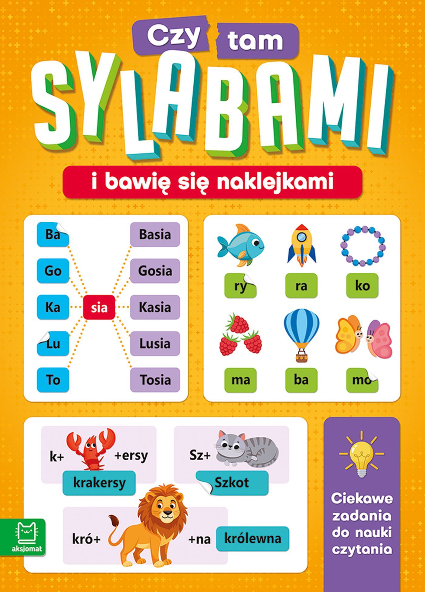 Czytam sylabami i bawię się naklejkami. Ciekawe zadania do nauki czytania