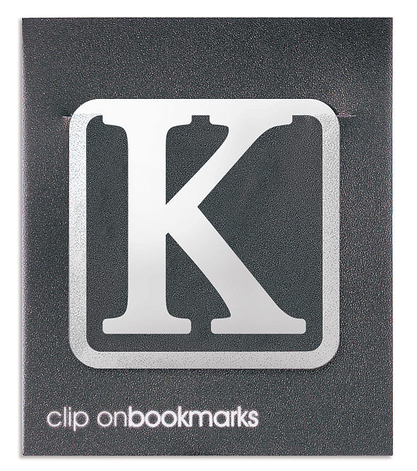 Metalowa zakładka do książki - litera k clip-on