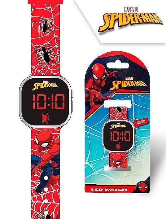 Zegarek led z kalendarzem spiderman spd4719