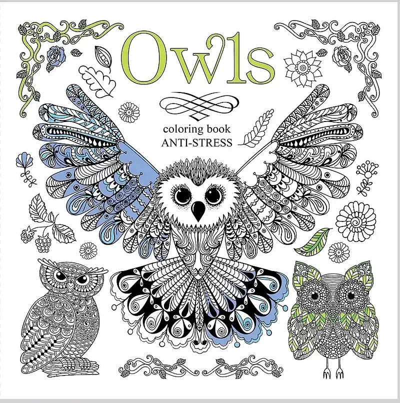 Kolorowanka antystresowa 200x200 12 kartek br owls