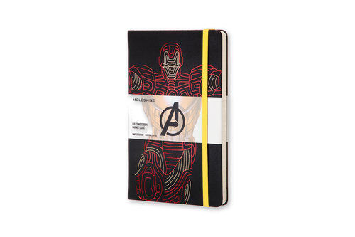 Notes Moleskine Limitowana Edycja THE AVENGERS L (13x21 cm) w linię, twarda oprawa - IRON MAN