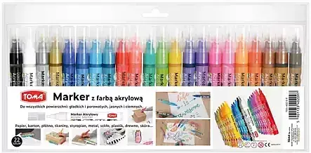 Marker akrylowy 22 kolory