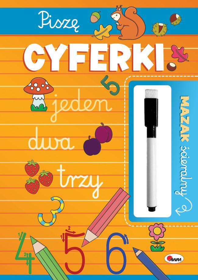 Piszę cyferki. Mazak ścieralny