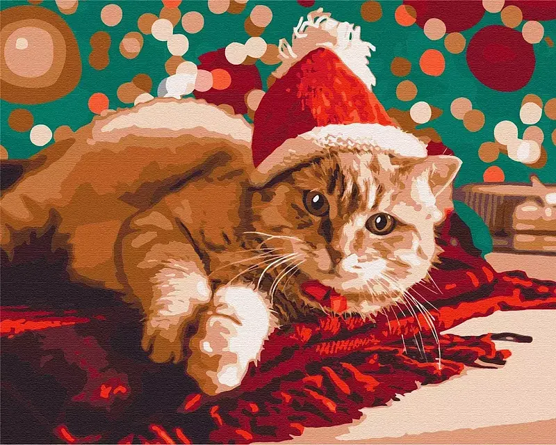 Malowanie po numerach santa kot