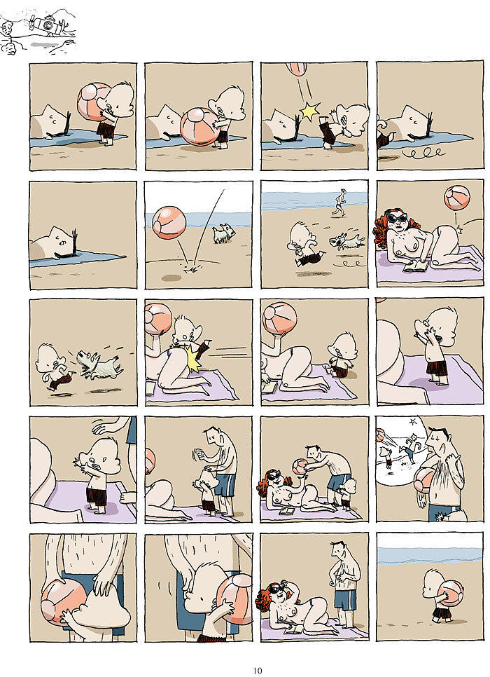 Louis na plaży