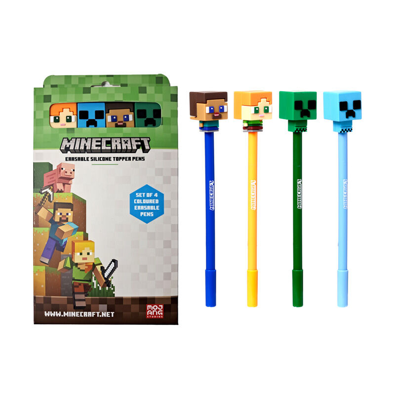 Długopis z silikonową nakładką Minecraft 4 sztuki PEN314