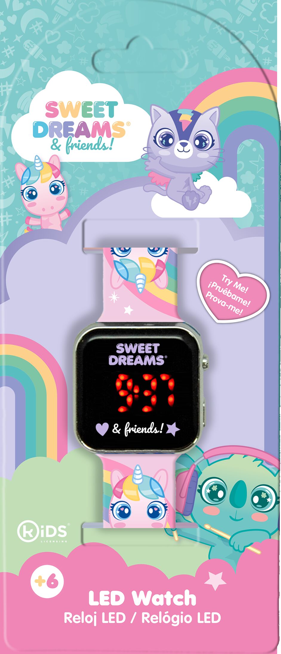 Zegarek LED z kalendarzem Sweet Dreams KL11621
