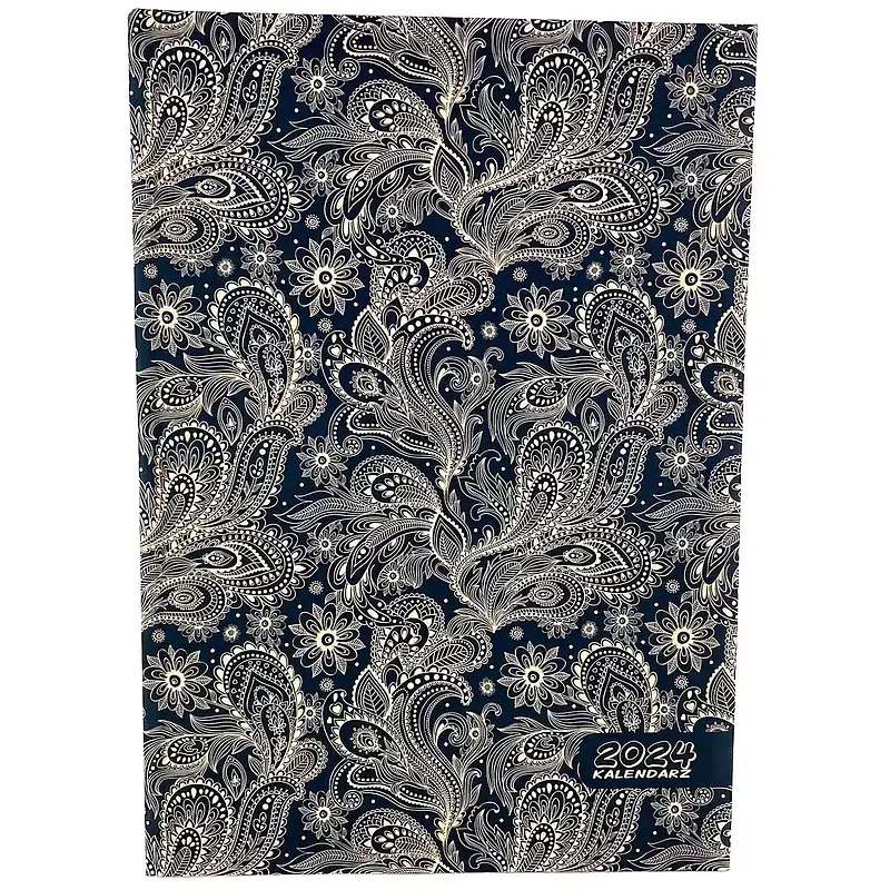 Kalendarz 2024 dzienny a4 soft touch beż denim ev230002