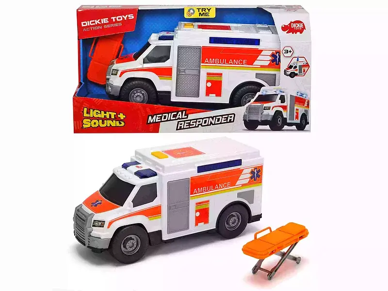 Ambulans biały dickie toys 30 cm