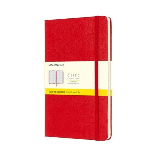 Notes L Moleskine Classic w kratkę czerwony