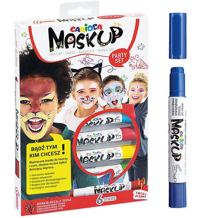 Kredki carioca do twarzy maskup 6 kolorów 43052
