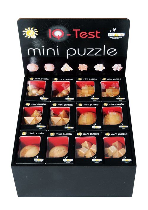 Display IQ-Test 3D Puzzle drewno, 6 rodzajów, sortowane
