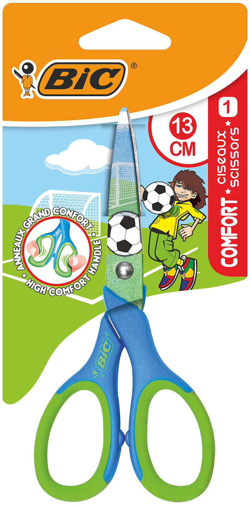 Nożyczki 13 cm bic comfort decor blister 1szt. Mix