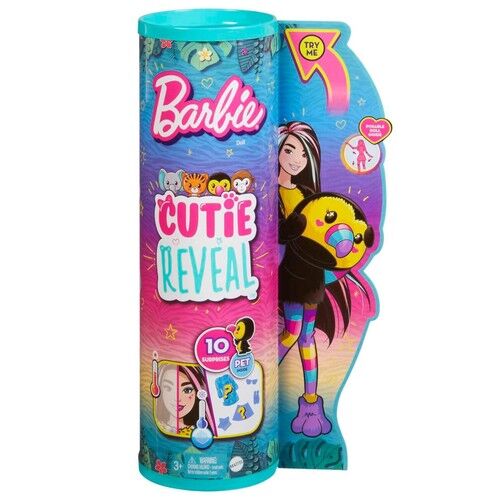 Barbie Cutie Reveal Lalka Dżungla Tukan HKR00