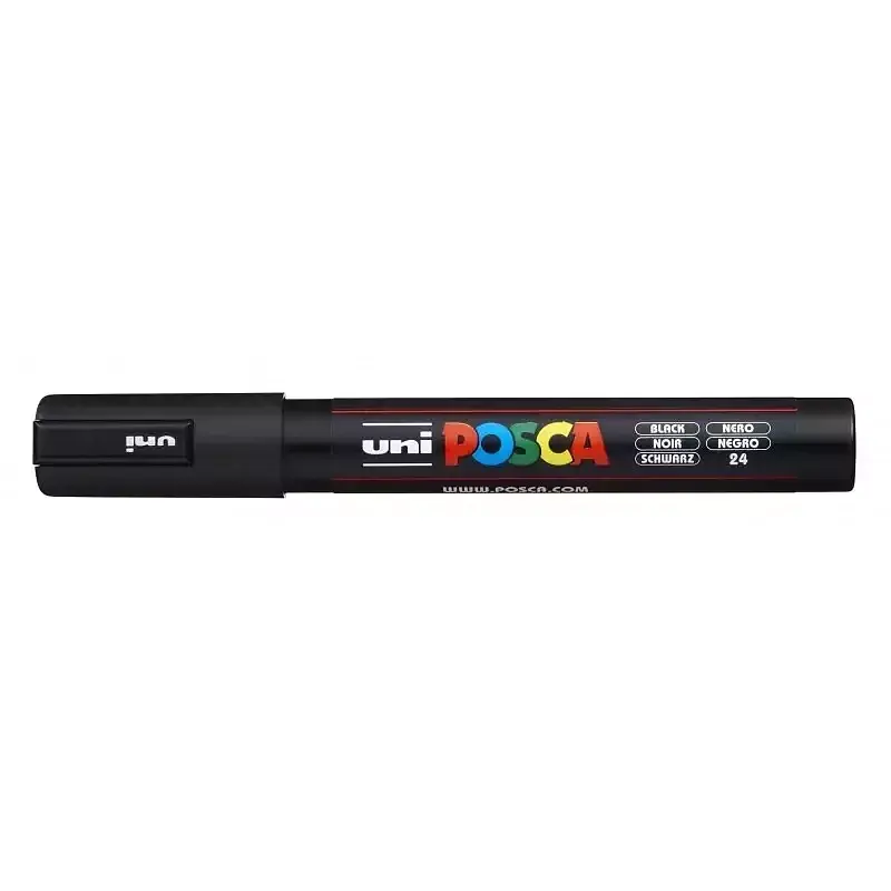 Marker pc-5m czarny posca uni paczka 6 szt