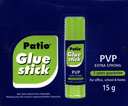 Klej w sztyfcie PVP 15g display 20 sztuk