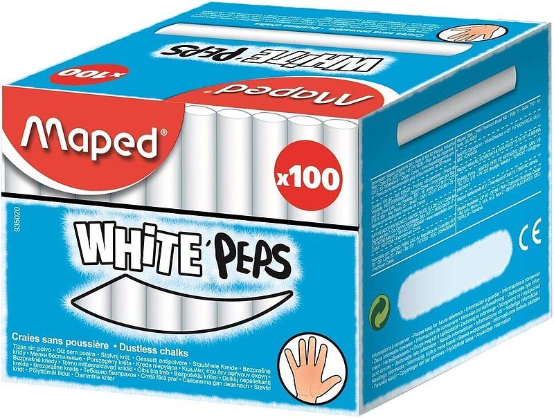 Kreda biała colorpeps pudełko maped 100 sztuk