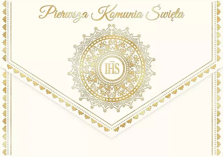 Karnet a5 koperta komunia ihs