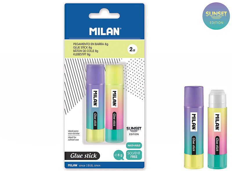 Klej w sztyfcie milan sunset 8g 2 sztuki na blistrze