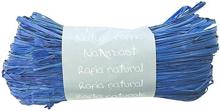 Rafia naturalna kolor niebieski 50g
