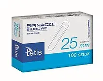 Spinacze biurowe okrągłe 25mm 100 szt paczka 10 sztuk