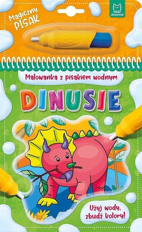 Malowanka z pisakiem wodnym. Dinusie