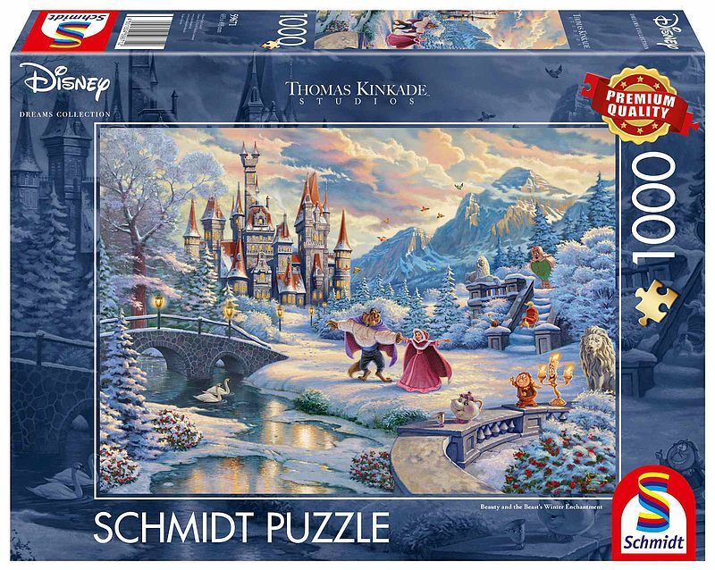 Puzzle 1000 pq piękna i bestia imowe oczarowanie disney t. Kinkade 109413